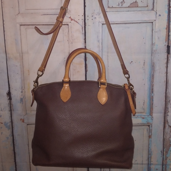 Vintage Dooney & Bourke Dual Handle Shoulder Strap Large Totebag Brown - Picture 7 of 16